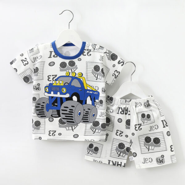 Children's Short Sleeve Pure Cotton Two-piece Suit - Image 2