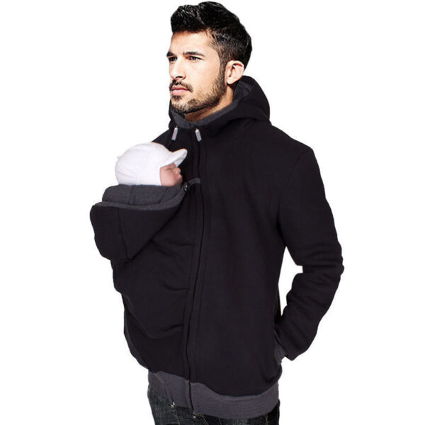 Two in one multifunctional kangaroo dad sweater - Image 3