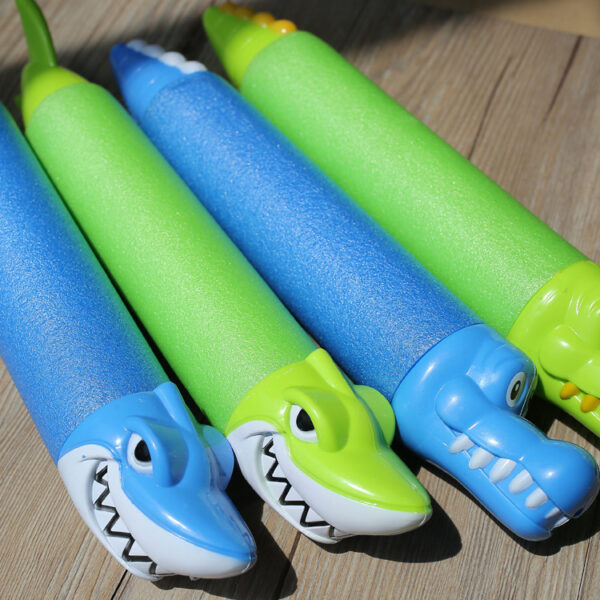 33cm Summer Water Gun Toys Pistol Blaster Shooter Outdoor Swimming Pools Cartoon Shark Jan Baby - Image 4