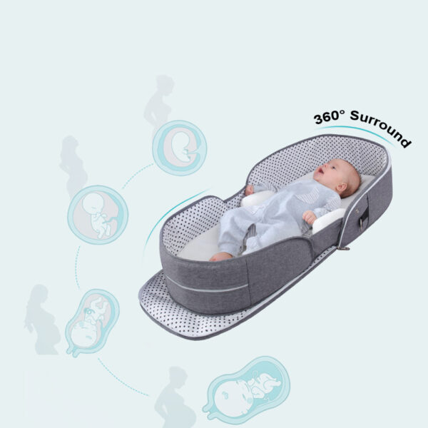 Portable Removable Folding Crib Baby Bed Mammy Bag - Image 5