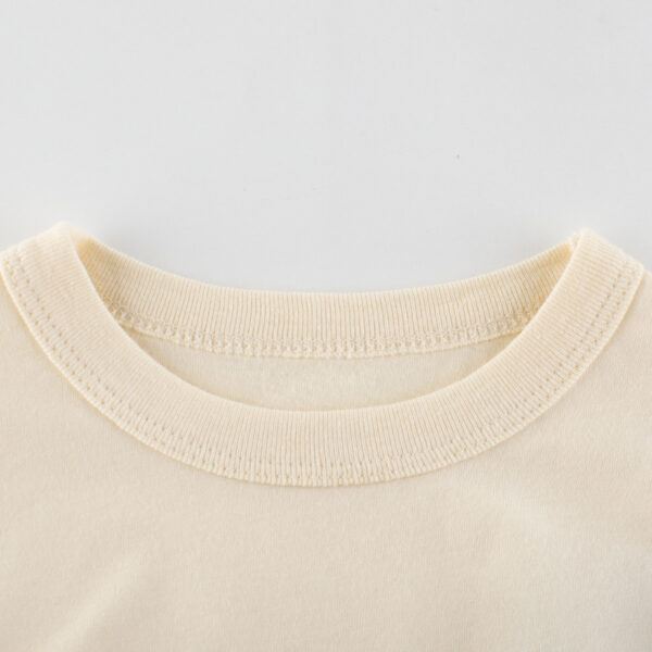 Summer Girls Short-Sleeved Rice Apricot T-Shirt - Image 3