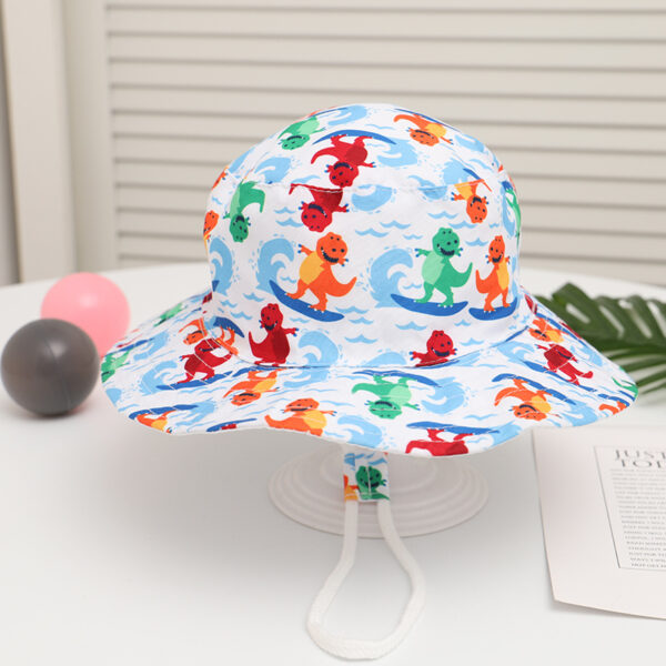 Children's Fisherman Hat Printed Basin Hat For Boys And Girls - Image 4