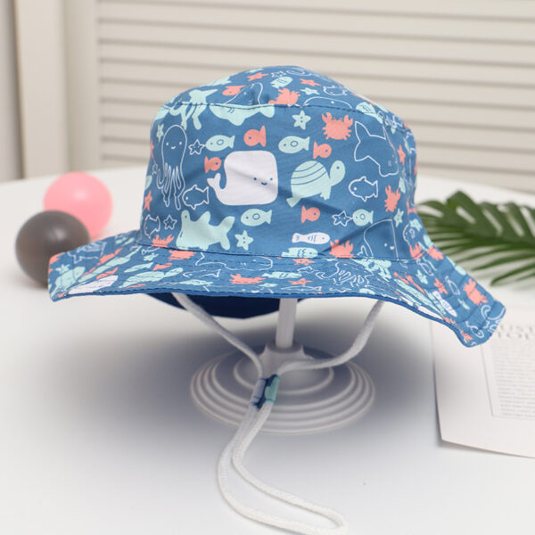 Children's Fisherman Hat Printed Basin Hat For Boys And Girls - Image 6