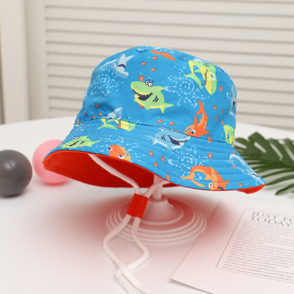 Children's Fisherman Hat Printed Basin Hat For Boys And Girls - Image 8