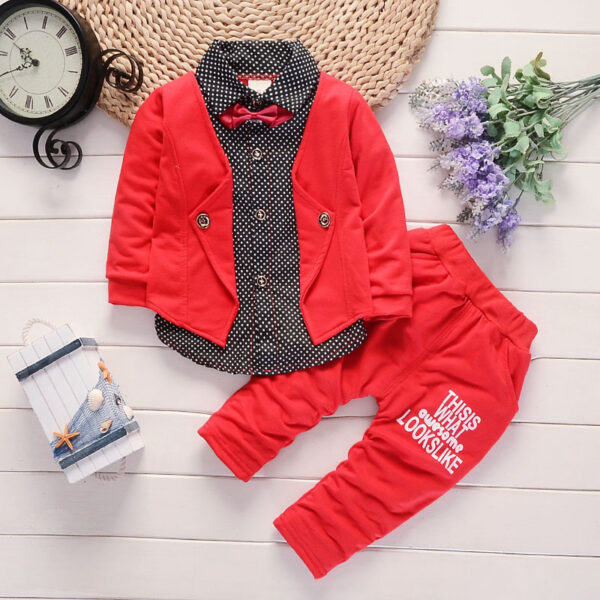 New Design Toddler Boys Casual Suit Set - Image 4