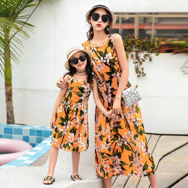 Mother And Daughter Vacation Beach Vest Long Skirt - Image 2