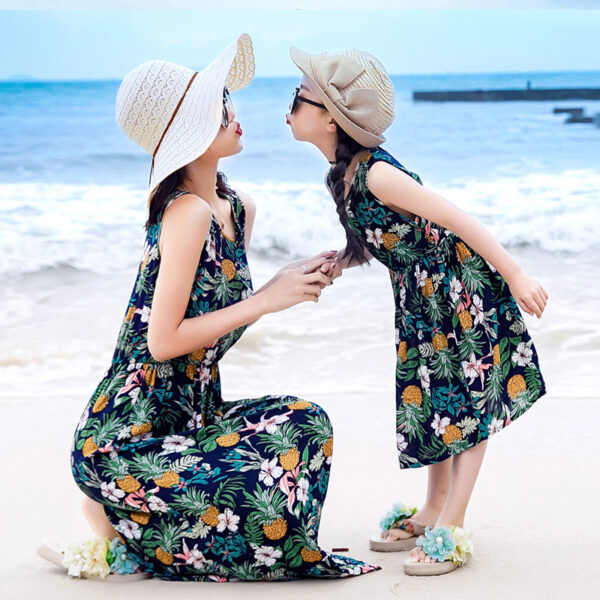 Mother And Daughter Vacation Beach Vest Long Skirt - Image 8