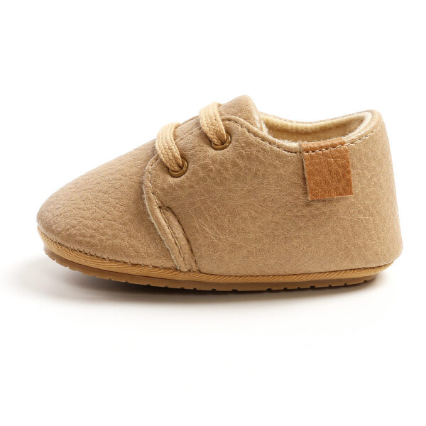 Luxury Soft Leather Baby Moccasins Shoes Newborn Rubber Sole First Walkers Boys Toddler Shoes - Image 6