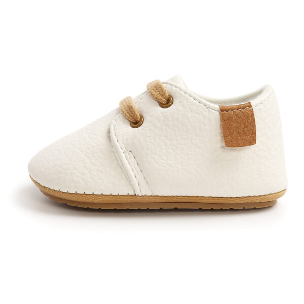 Luxury Soft Leather Baby Moccasins Shoes Newborn Rubber Sole First Walkers Boys Toddler Shoes - Image 9