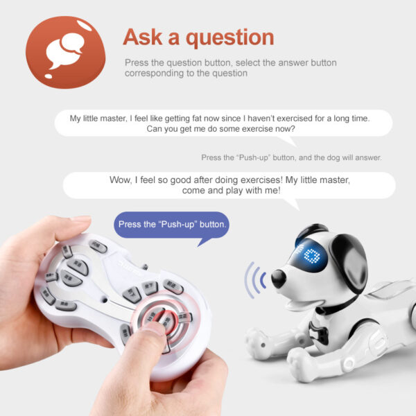 Smart Remote Control Robot Dog Children's Early Educational Toy Parent-Child Puzzle Interaction Electronic Pet Sing Dog Kid Gift - Image 3