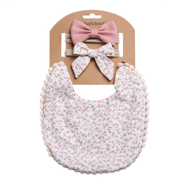 Linen Cotton Solid Color Printing Children Double-Sided Bib Bib Baby Saliva Pocket - Image 9