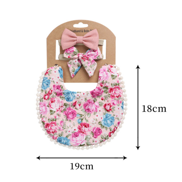 Linen Cotton Solid Color Printing Children Double-Sided Bib Bib Baby Saliva Pocket - Image 7