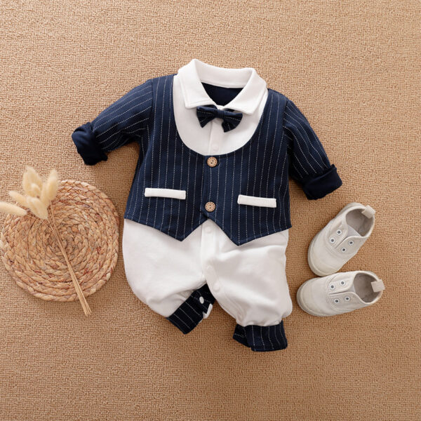 Gentleman's Baby Clothes, Long-sleeved Baby Clothes, Gentleman's Romper - Image 8