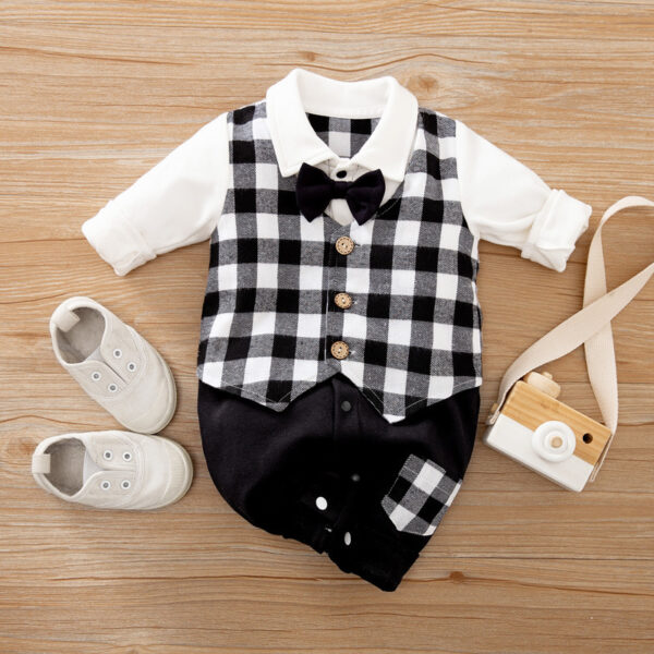 Gentleman's Baby Clothes, Long-sleeved Baby Clothes, Gentleman's Romper - Image 5