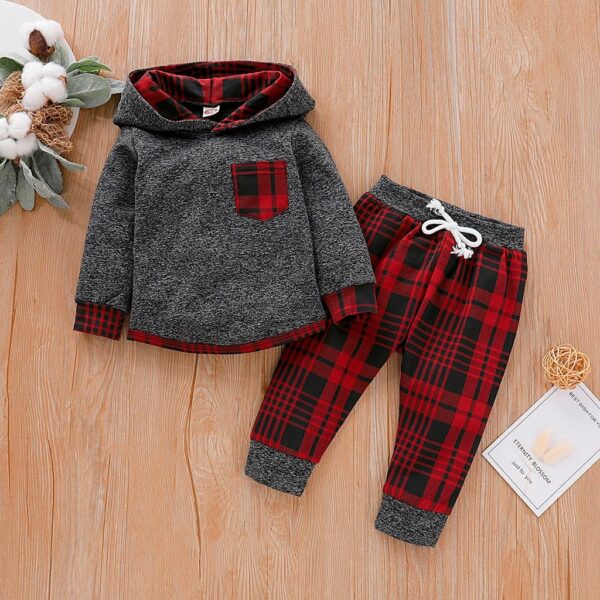 Baby Long Sleeve Plaid Sweater Set Jan Baby