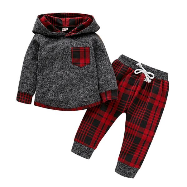 Baby Long Sleeve Plaid Sweater Set Jan Baby - Image 7