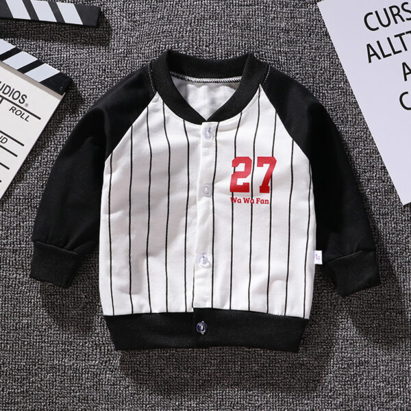 Boys And Girls Jackets Korean Baseball Uniforms Children's Babies Casual Western Style - Image 2