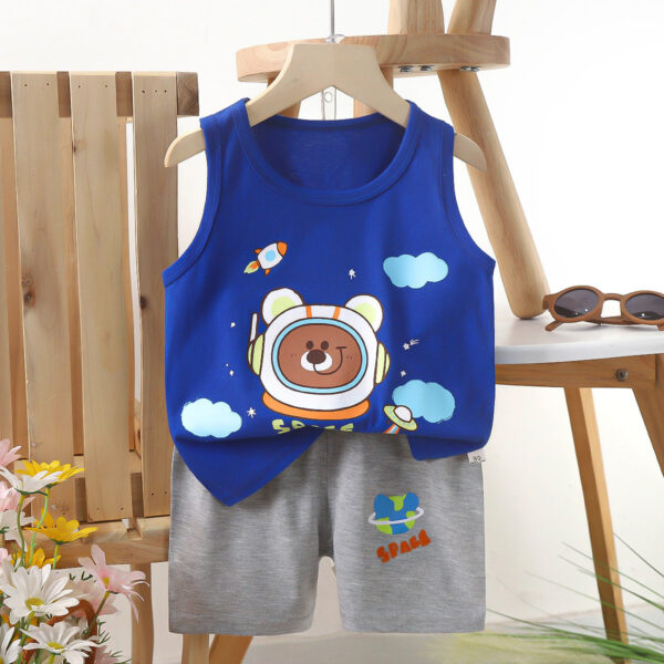 Children's Vest Suit Summer Pure Cotton New - Image 6