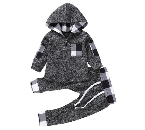 Baby Long Sleeve Plaid Sweater Set Jan Baby - Image 2