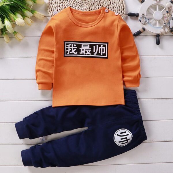 Autumn Cotton Base Baby Pajamas Set - Image 3