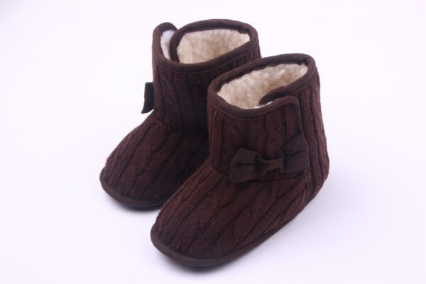 Manufacturers selling Wool Knitted Winter new bow shoes baby toddler shoes shoes boots 1646 - Image 9