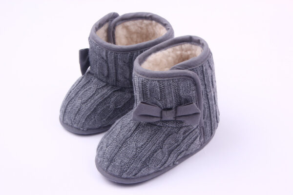 Manufacturers selling Wool Knitted Winter new bow shoes baby toddler shoes shoes boots 1646 - Image 6