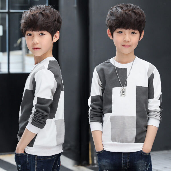 Boys' Autumn Long-sleeved T-shirts For Big Boys And Girls - Image 2