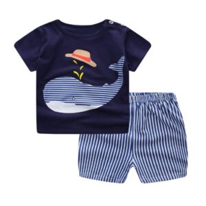 Cartoon Clothing Baby Boy Summer Clothes T-shirt Baby Girl Casual Clothing Sets Jan Baby