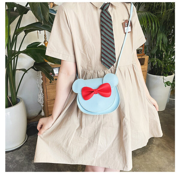 Cute And Adorable Bowknot Soft Girl Student Children's Small Bag Pu Female - Image 2