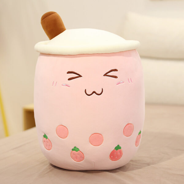 Cute Fruit Drink Plush Stuffed Soft Strawberry Milk Tea Plush Boba Tea Cup Toy Bubble Tea Pillow Cushion Kids Gift - Image 7