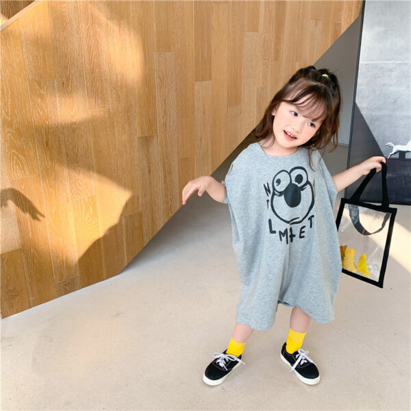 Loose Casual Short Sleeve Top Kids Long T-Shirt - Image 3