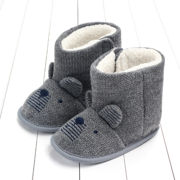 Baby Wool Warm Cotton Shoes, Winter Warm High-top Shoes - Image 3