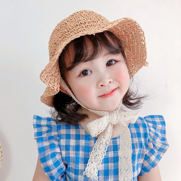 Kids Sunscreen Lace Lace Breathable Bucket Hat - Image 4