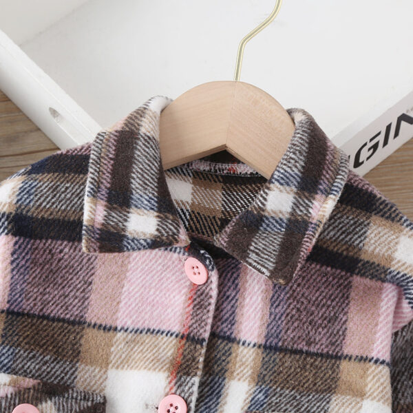 Girls Fashion Small Plaid Coat Fashion (Jan Baby) - Image 2