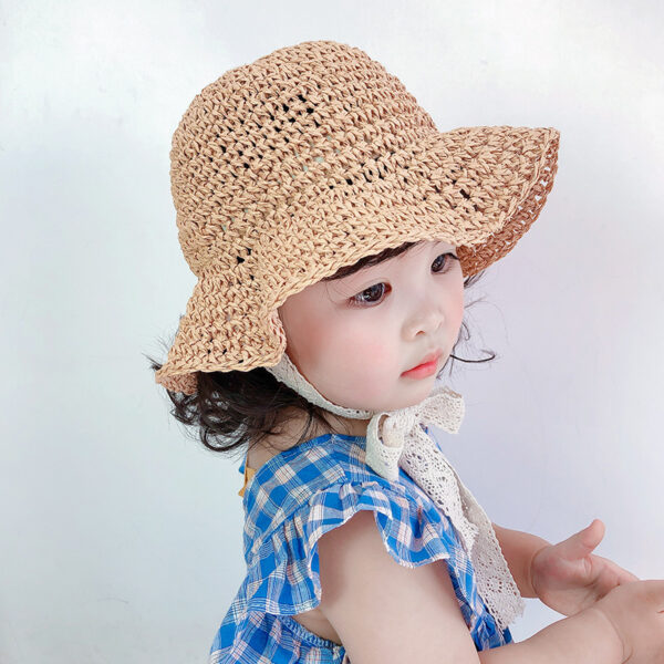 Kids Sunscreen Lace Lace Breathable Bucket Hat - Image 6