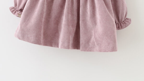 spring new Korean dress children's skirt, baby girl dress, baby spring blouse, corduroy - Image 3