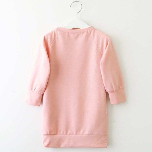 Girls dress long sleeve letter ball sweater - Image 3