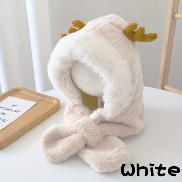 Cute Deer Hat Women Plush Rabbit Ear Funny Lolita - Image 4