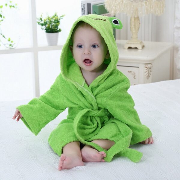 Baby Bathrobes Cotton Children's Bathrobes Baby Hooded (Jan Baby) - Image 5