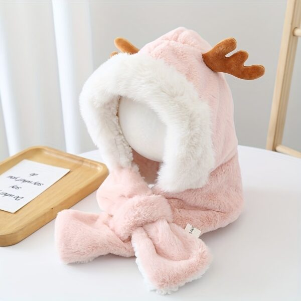 Cute Deer Hat Women Plush Rabbit Ear Funny Lolita - Image 3