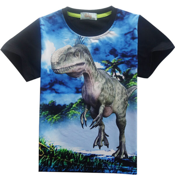 Short Sleeved Dinosaur Suit Kids T Shirt - Image 3