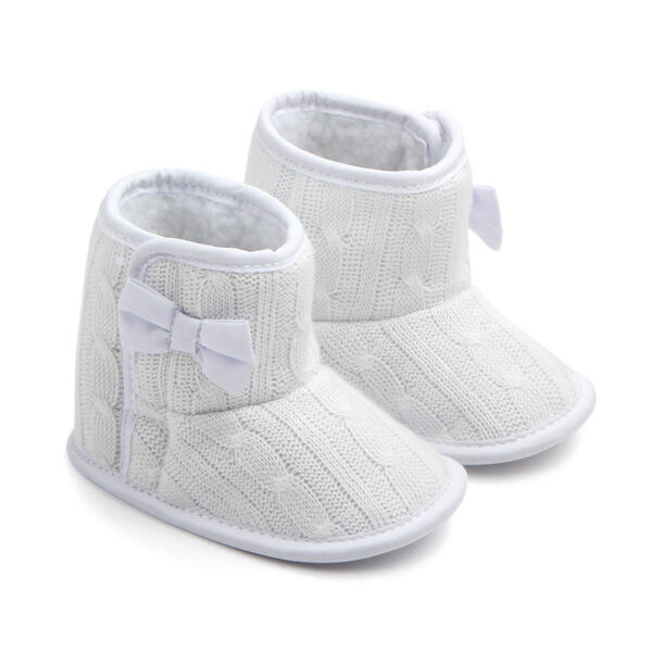 Manufacturers selling Wool Knitted Winter new bow shoes baby toddler shoes shoes boots 1646 - Image 7