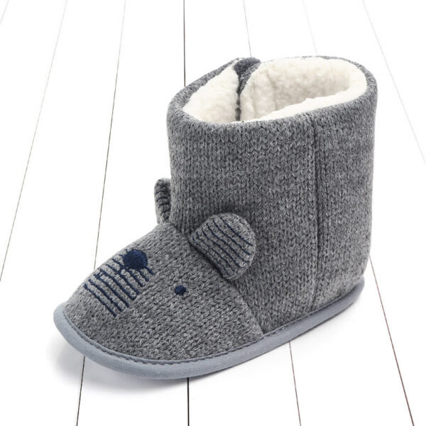 Baby Wool Warm Cotton Shoes, Winter Warm High-top Shoes - Image 5