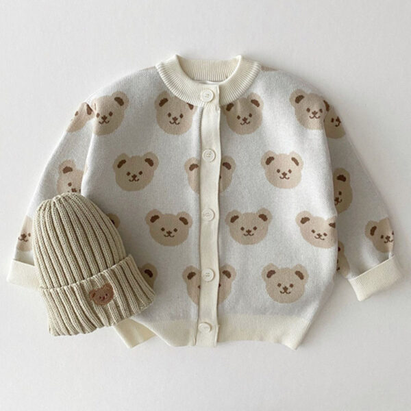 Children's Fashion Bear Sweater Coat Fashion Cute Cartoon Round Neck (Jan Baby) - Image 2