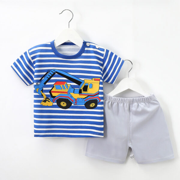 Children's Short Sleeve Pure Cotton Two-piece Suit - Image 6