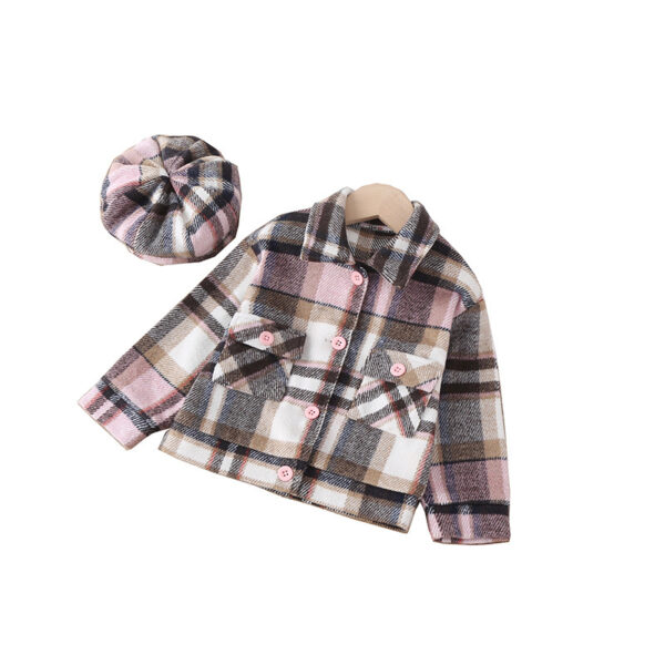 Girls Fashion Small Plaid Coat Fashion (Jan Baby) - Image 8