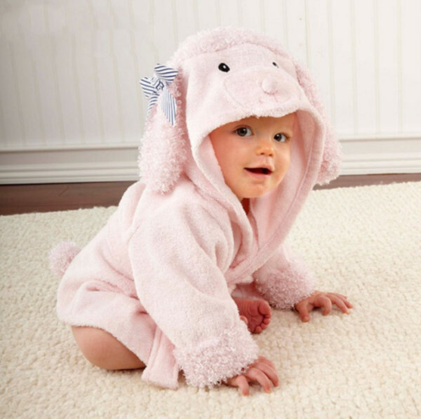 Baby Bathrobes Cotton Children's Bathrobes Baby Hooded (Jan Baby) - Image 4