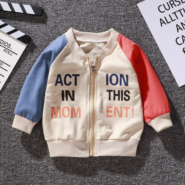 Boys And Girls Jackets Korean Baseball Uniforms Children's Babies Casual Western Style - Image 3