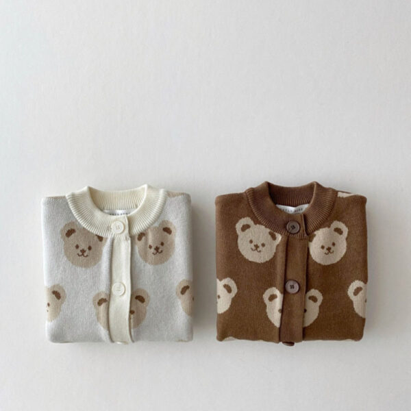 Children's Fashion Bear Sweater Coat Fashion Cute Cartoon Round Neck (Jan Baby) - Image 5