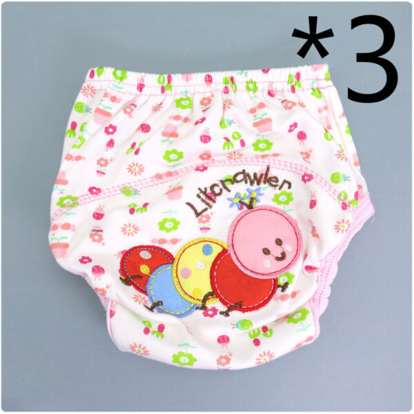 Summer Embroidered Baby Cotton Learning Pants  Diaper Pocket  Waterproof Training Pants  Leak-Proof Breathable Bread Pants - Image 4